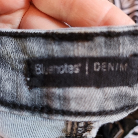 BLACK distressed acid wash stretchy ripped jeans punk emo y2k - Picture 8 of 9